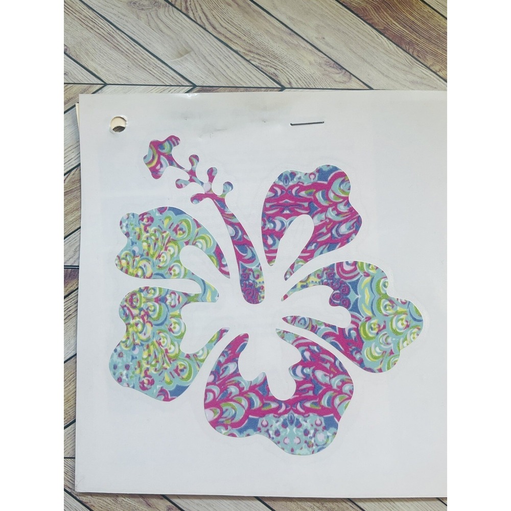 Hibiscus Flower Holographic Vinyl Decal/Sticker~Car Truck Window Laptop Tumbler